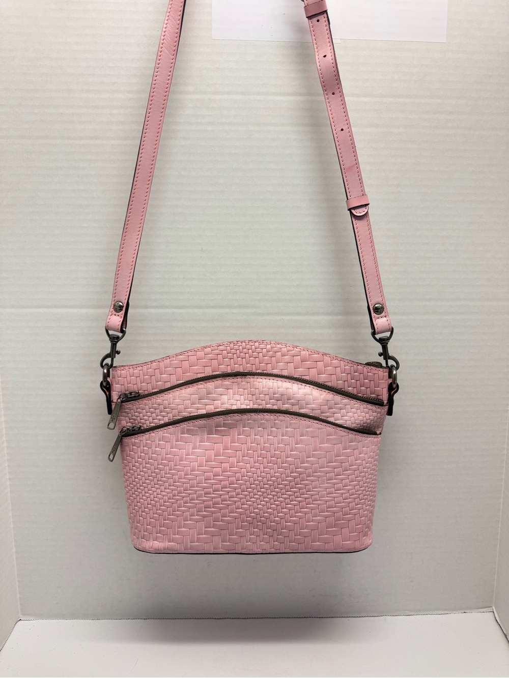Patricia Nash Lorraine Leather Triple-Zip Crossbody Bag